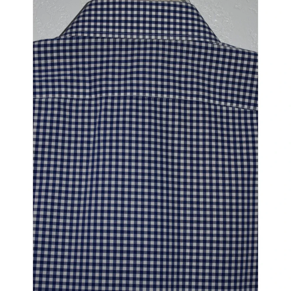 Banana Republic Shirt Mens Small Slim Fit NON-IRON 100% Cotton Button Down Check